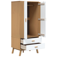 vidaXL Luxury Pine Wood Wardrobe: Opulent Elegance