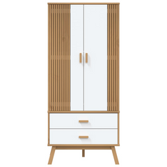 vidaXL Luxury Pine Wood Wardrobe: Opulent Elegance