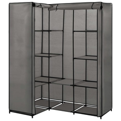 vidaXL's Gray Corner Wardrobe: Storage Meets Elegance