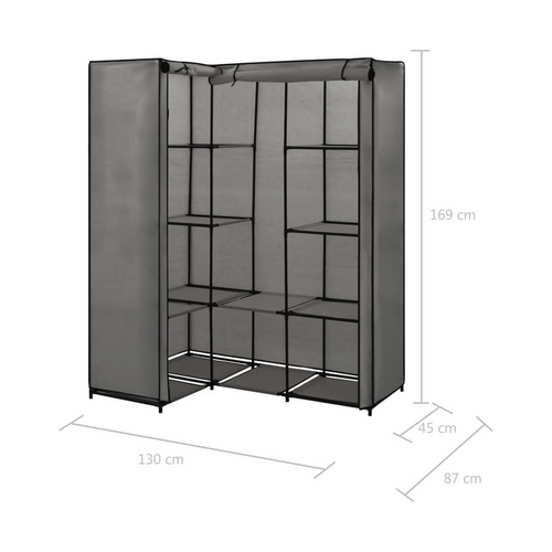 vidaXL's Gray Corner Wardrobe: Storage Meets Elegance