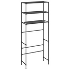 vidaXL Elegant Black Steel Laundry Storage Rack