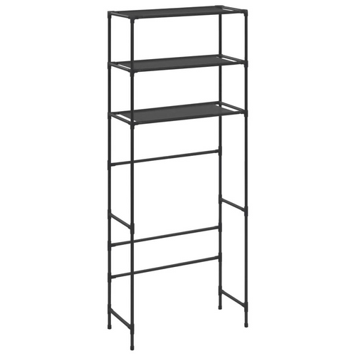 vidaXL Elegant Black Steel Laundry Storage Rack