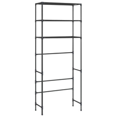 vidaXL Elegant Black Steel Laundry Storage Rack