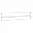 vidaXL Luxe White Iron Towel Rack:
Lavish Bathroom Elegance in Iron Majesty