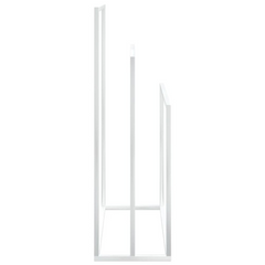 vidaXL White Iron Towel Rack: Bathroom Elegance