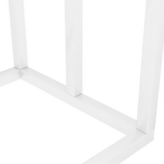 vidaXL White Iron Towel Rack: Bathroom Elegance