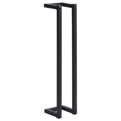 vidaXL Elegant Black Iron Towel Rack: Regal Spiral