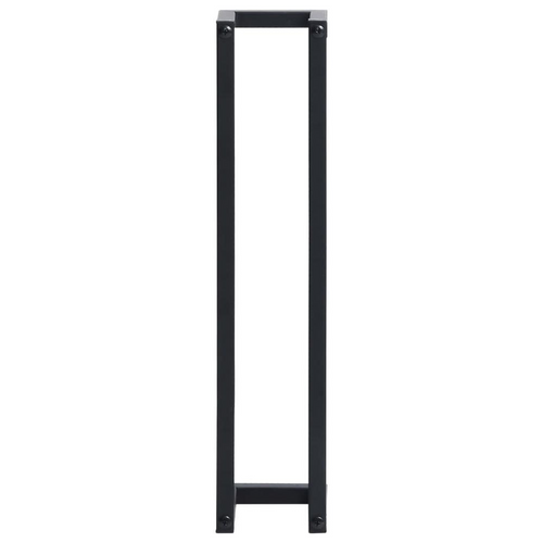 vidaXL Elegant Black Iron Towel Rack: Regal Spiral