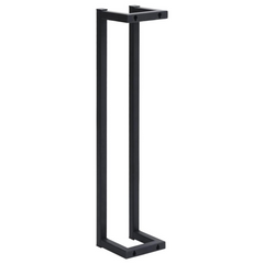 vidaXL Elegant Black Iron Towel Rack: Regal Spiral