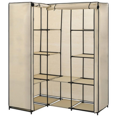 Elegant Cream Corner Wardrobe: Thy Opulent Haven