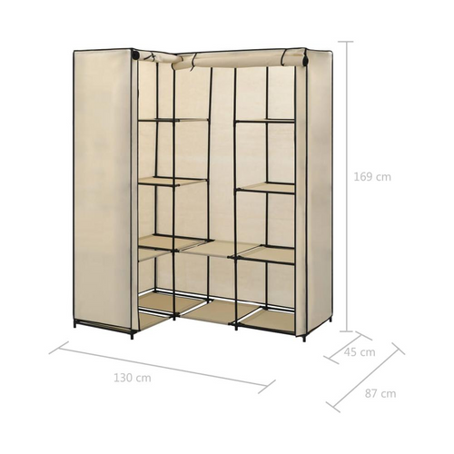 Elegant Cream Corner Wardrobe: Thy Opulent Haven