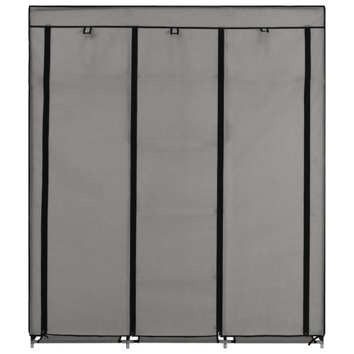 VidaXL Luxury Grey Wardrobe: Opulence Personified.