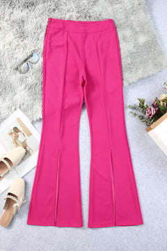 Flawless Rose Split Hem Street Style Pants 🌹