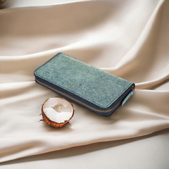 Kochi's Ethical Coconut Long Zip Wallet: Luxury