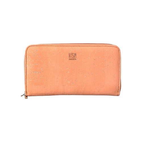 The Eco-Friendly Cork Zip Wallet in Salmon