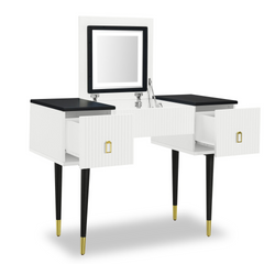 LED-Lit Vanity Set: A Royal Beauty Scene