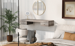 The Log Gray Vanity Desk: Refined Luxury