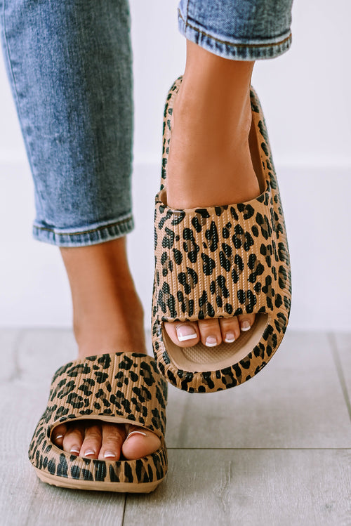 Pink Leopard Elegance Luxury Slip-On Slippers