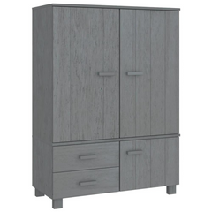 vidaXL Luxurious Solid Pinewood Wardrobe