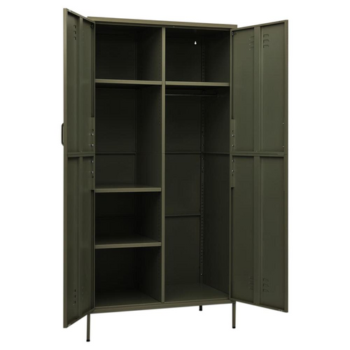 vidaXL Luxury Steel Wardrobe: Regal Closet Organizer