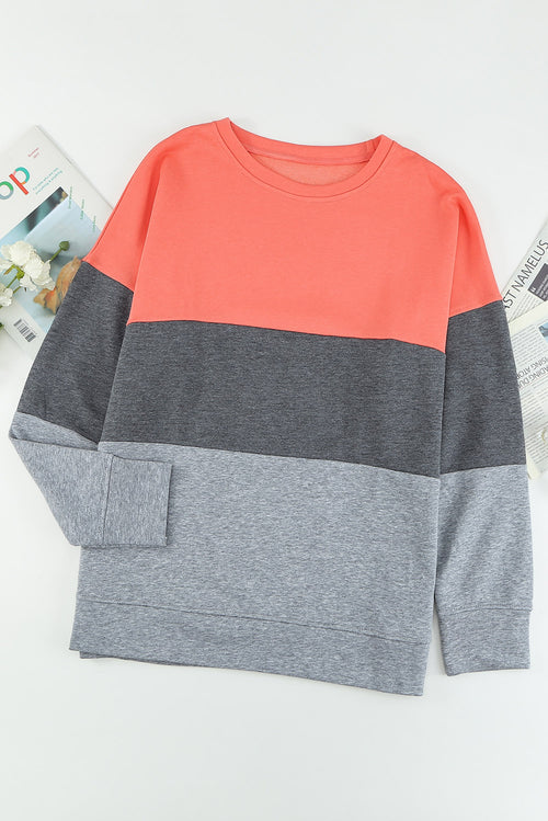 Romantic Embrace Colourblock Plus Size Sweatshirt