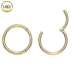 Opulent 14Kt Yellow Gold Seamless Clicker