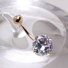 Opulent Essence: 14Kt Gold Navel Elegance