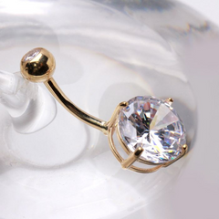 Opulent Essence: 14Kt Gold Navel Elegance