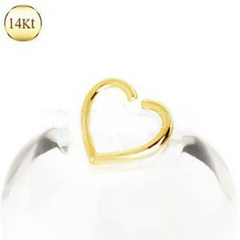 Luxurious 14kt Gold Heart Cartilage Earring