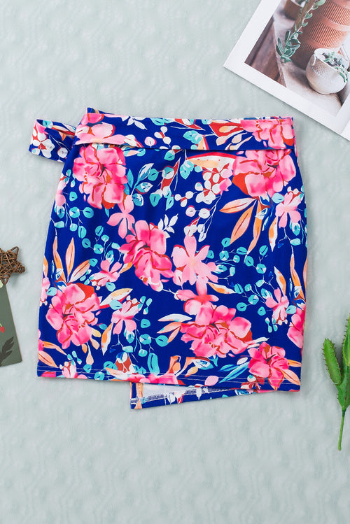 Beach Chic Blue Floral Mini Skirt: Summer Essential