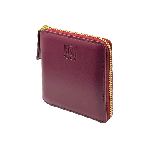 Kivik | Apple Leather Small Zip Wallet - Black