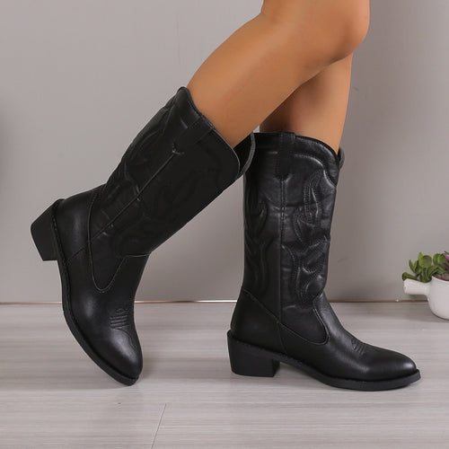 Opulence Defined: Luxe Block Heel Boots