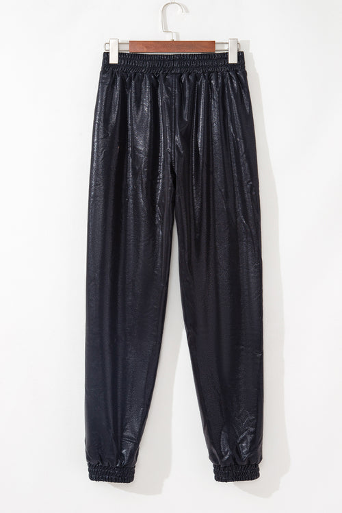 Stylish Black Pebble Joggers with Pockets: Comfortable Chic!