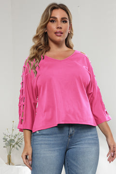 Enchanted Love Dreamy Cutout Sleeve Top: Romantic Elegance 🌹