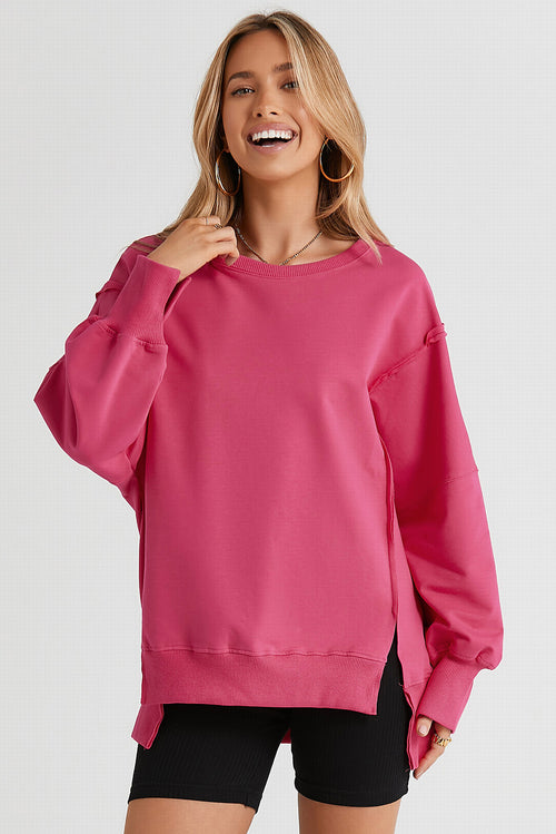 Luxurious Comfort Slit Sweatshirt: Effortlessly Cool Style