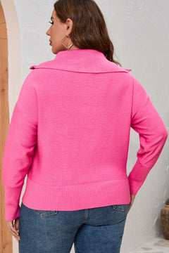 Rose Romance Elegance Zip Sweater