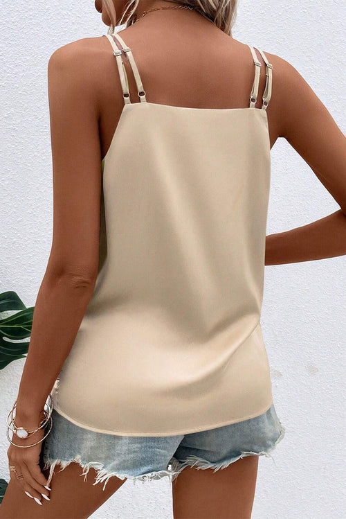 Sexy Satin Apricot Wrap Cami Top - Elegant!