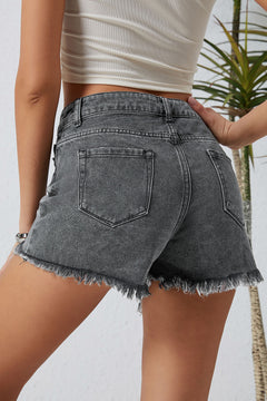 Effortlessly Edgy Distressed Denim Shorts 🌟