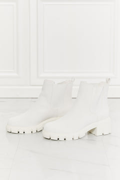 Opulent White Matte Chelsea Boots