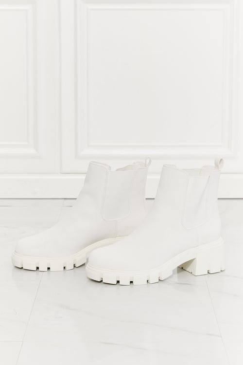 Opulent White Matte Chelsea Boots