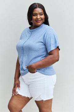 Effortlessly Stylish Swiss Dot Stitch Top