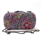 The Regal Jewelled Ruthenium Metal Clutch