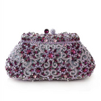 Exquisite Imitation Rhodium Clutch: Crystal Elegance