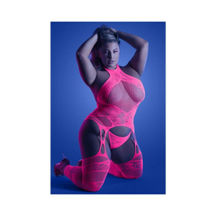 Radiant Romance Neon Pink Bodystocking Set