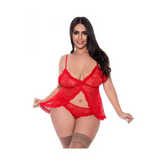 Enchanted Heart's Desire Lace Babydoll: Captivating Romance