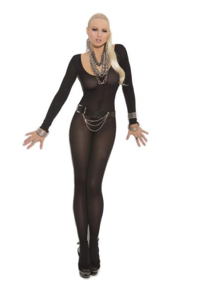 Sensual Midnight Passion Body Stocking - Black