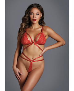 Passion Flames Red Lace Lingerie Set 💋🔥