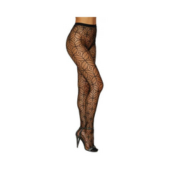 Geometric Elegance Knitted Fishnet Pantyhose