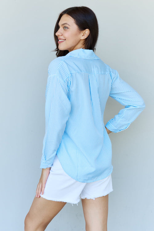 She Means Business Striped Shirt: Elevate Effortlessly!