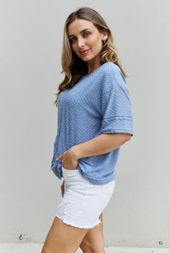 Effortlessly Stylish Swiss Dot Stitch Top